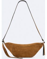 AllSaints - Esme Suede Crossbody Bag - Lyst