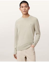 AllSaints - Mode Merino Crew Neck Ramskull Jumper,, Grange - Lyst