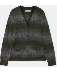 AllSaints - Axe Striped Wool Cardigan - Lyst