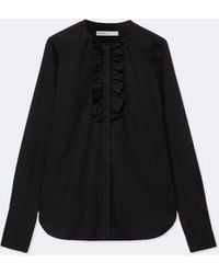 AllSaints - Amara Cotton-Blend Ruffle Shirt - Lyst
