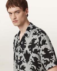 AllSaints - Motif Short Sleeve Shirt - Lyst