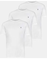 AllSaints - Brace Brushed Cotton T-Shirts 3 Pack - Lyst