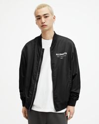 AllSaints - Underground Relaxed Fit Bomber Jacket - Lyst
