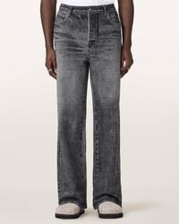 AllSaints - Lenny Illusion Of Denim Wide Leg Pants - Lyst