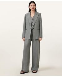AllSaints - Averie Relaxed Fit Linen Blend Blazer - Lyst