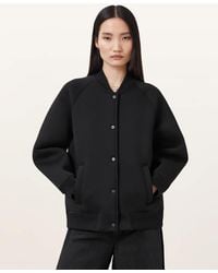AllSaints - Nicola Oversized Bomber Jacket - Lyst