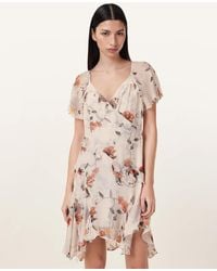 AllSaints - Darma Floral Print Mini Dress - Lyst