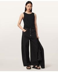 AllSaints - Carter Barrel Leg Denim Jeans - Lyst