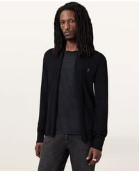 AllSaints - Mode Merino Ramskull Open Cardigan - Lyst