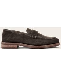 AllSaints - Leather Bloom Soft Suede Loafers, /Us 8/Eu 41 - Lyst