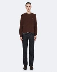 AllSaints - Mode Merino Crew Neck Ramskull Jumper,, Coffee - Lyst