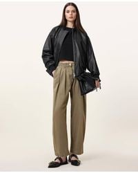 AllSaints - Becca Barrel Leg Denim Jeans - Lyst