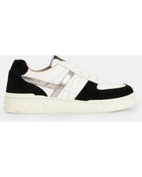 AllSaints - Vix Low Top Round Toe Suede Trainers - Lyst