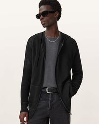 AllSaints - Maes Merino Zip Up Hoodie - Lyst