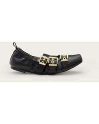 AllSaints - Aurora Leather Ballet Shoes - Lyst
