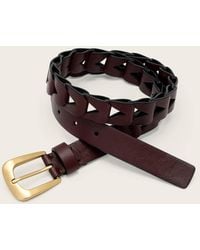 AllSaints - Sage Cut Out Leather Belt - Lyst