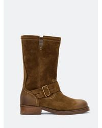 AllSaints - Bailey Suede Engineer Boot - Lyst