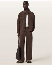 AllSaints - Korten Loose Fit Linen Blend Pants - Lyst