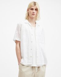 AllSaints - Caleta Lace Relaxed Fit Shirt, - Lyst