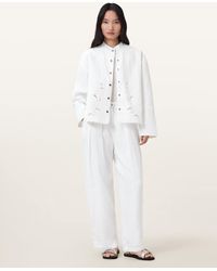 AllSaints - Cotton Clary Relaxed Fit Cotton Shacket, /Us 2 - Lyst