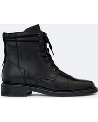 AllSaints - Elspeth D-Ring Leather Military Boots - Lyst