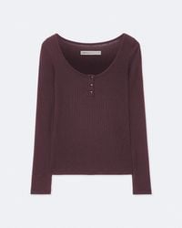 AllSaints - Jules Slim-Fit Cotton Henley Top - Lyst