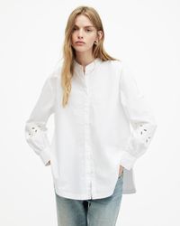 AllSaints - Marcie Embroidered Val Relaxed Fit Shirt - Lyst