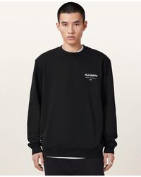 AllSaints - Underground Relaxed Fit Crew Neck Sweatshirt - Lyst