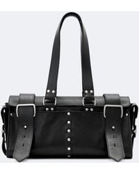 AllSaints - Stud Leather Grab Bag - Lyst