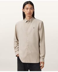 AllSaints - Birchwood Long Sleeve Shirt - Lyst