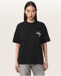 AllSaints - Valen Oversized Etta Cotton T-Shirt - Lyst