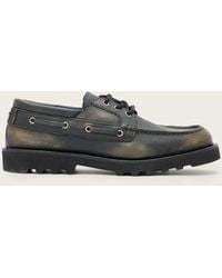 AllSaints - Skiff Leather Boat Shoes - Lyst
