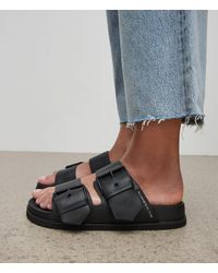 AllSaints Women's Sian Leather Sandals - Black
