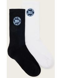 AllSaints - Williams X Embroidered Socks 2 Pack, /M - Lyst