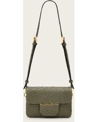 AllSaints - Jupiter Snake Effect Leather Crossbody Bag - Lyst