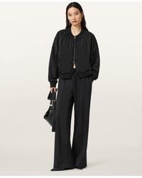 AllSaints - Mirri Wide Leg Jersey Joggers - Lyst