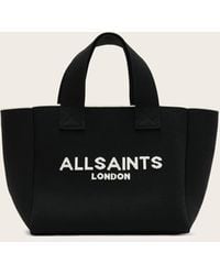 AllSaints - Izzy Logo Print Knitted Mini Tote Bag - Lyst