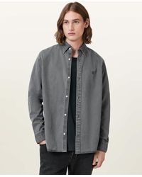 AllSaints - Bodhi Long Sleeve Ramskull Overshirt - Lyst