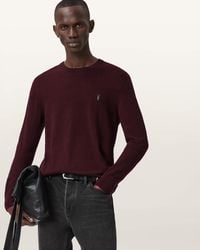 AllSaints - Mode Merino Crew Neck Ramskull Jumper,, Mars - Lyst
