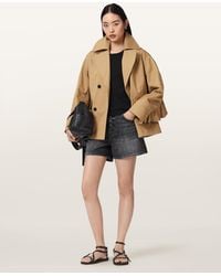 AllSaints - Connie Relaxed Fit Double Breasted Trench Coat - Lyst