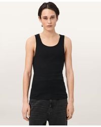 AllSaints - Ribbed Cotton Vest 2 Pack - Lyst