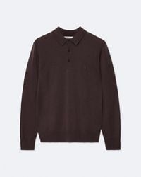 AllSaints - Allsaints Mode Wool Long Sleeve Polo Neck Jumper - Lyst
