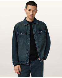 AllSaints - Castleford Denim Overshirt - Lyst