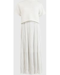 all saints black and white dress