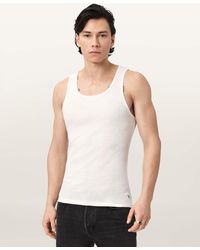 AllSaints - Ribbed Cotton Vest 2 Pack - Lyst