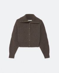 AllSaints - Caron Cropped Merino Wool Cardigan - Lyst