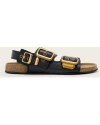 AllSaints - Staffa Leather Buckle Sandals - Lyst