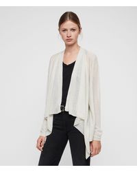 AllSaints Yuna Waterfall Cardigan - White