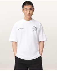 AllSaints - Caller Oversized Short Sleeve Graphic T-Shirt - Lyst
