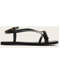AllSaints - Tyla Eyelet Leather Buckle Sandals - Lyst